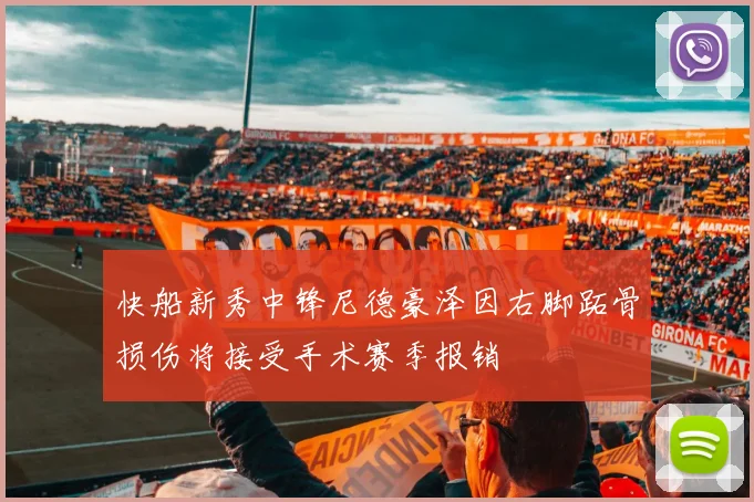 快船新秀中锋尼德豪泽因右脚跖骨损伤将接受手术赛季报销